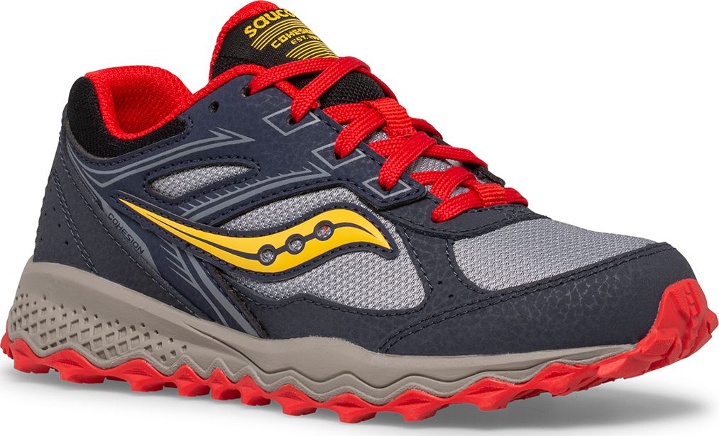 Cohesion TR14 Lace Sneaker, Navy | Grey | Red, dynamic 2