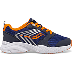 Wind Fast Lace Sneaker, Navy | Orange, dynamic