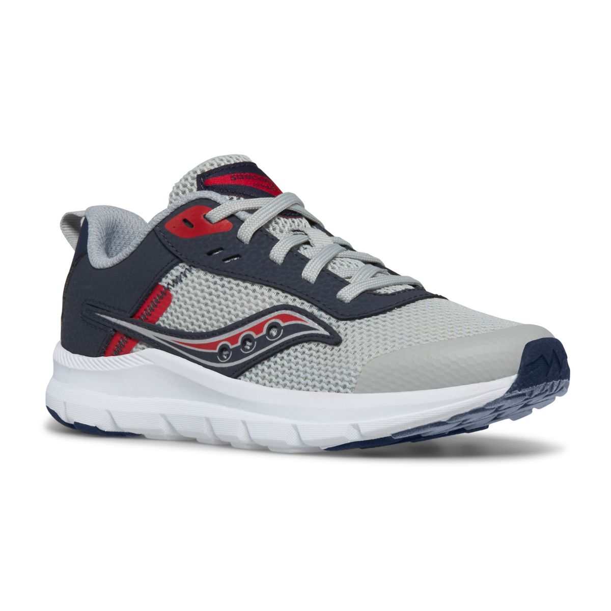 Axon KDZ Sneaker, Grey | Navy | Red, dynamic