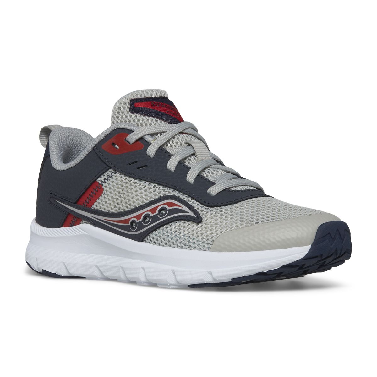 Axon KDZ Sneaker, Grey | Navy | Red, dynamic