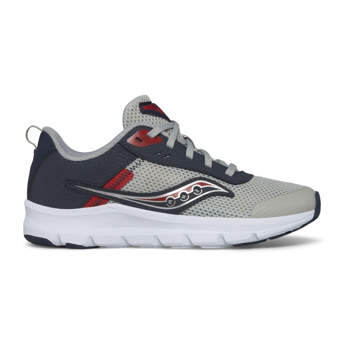 Axon KDZ Sneaker, Grey | Navy | Red, dynamic