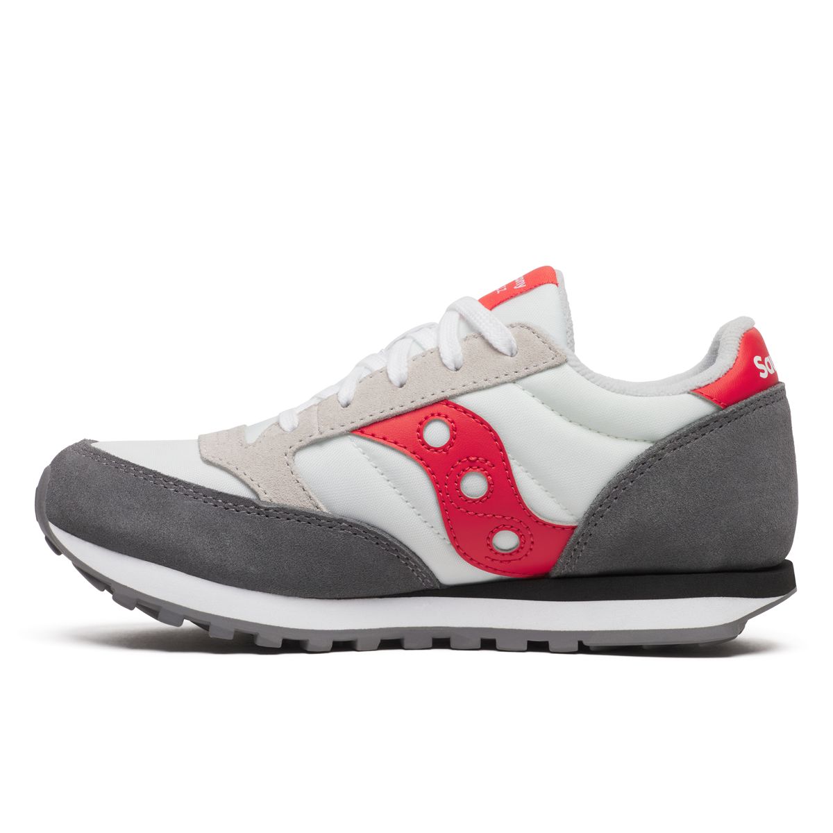Jazz Original Sneaker, White/Grey/Red, dynamic 3