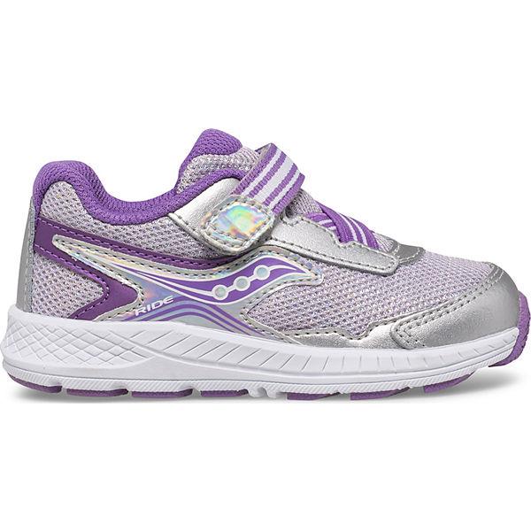 Ride 10 Jr. Sneaker, Silver | Purple, dynamic