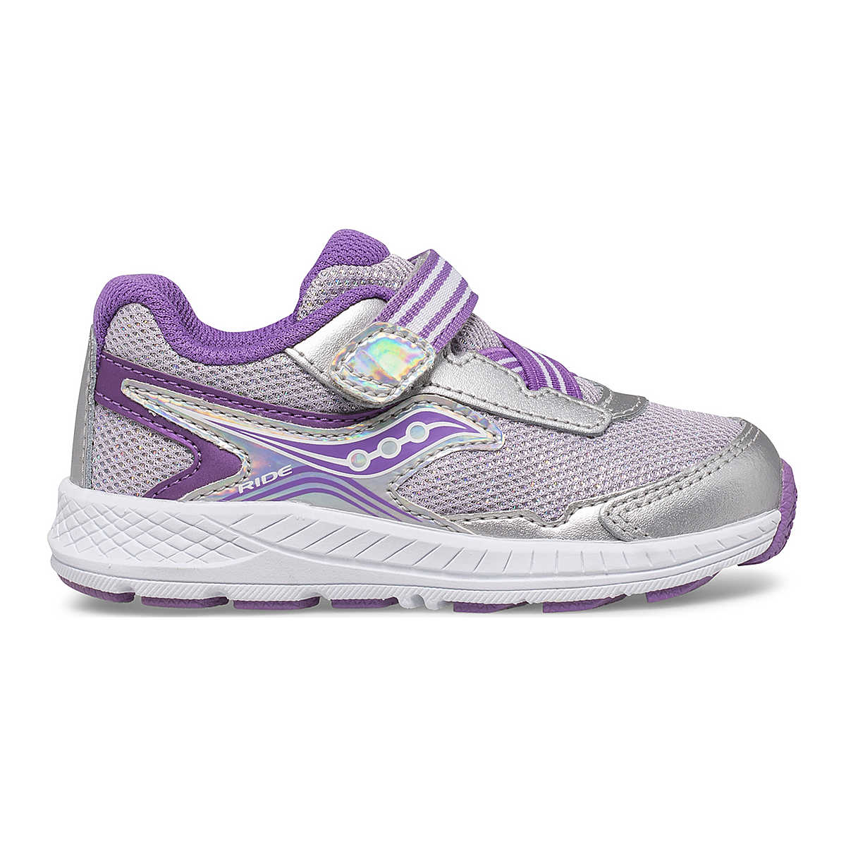 Ride 10 Jr. Sneaker, Silver | Purple, dynamic 1