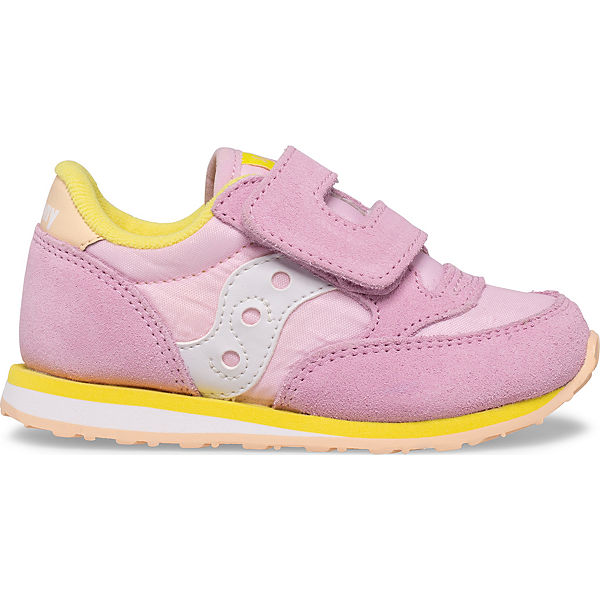 Baby Jazz Hook & Loop Sneaker, Pink | Yellow | Peach, dynamic