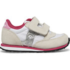 Baby Jazz Hook & Loop Sneaker, White | Silver | Pink, dynamic 1