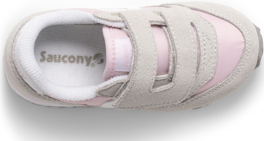 Baby Jazz Hook & Loop Sneaker, Grey | Pink | White, dynamic 5