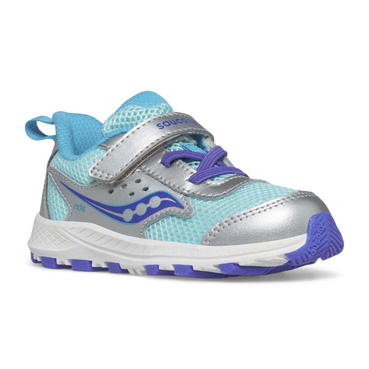 Ride Jr. Sneaker, Silver | Turq, dynamic 2