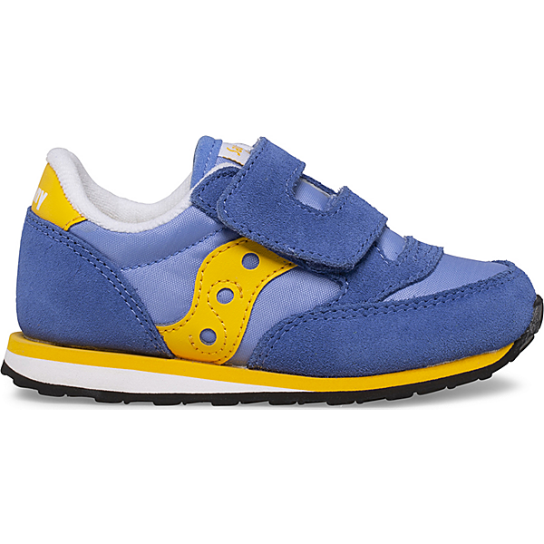 Baby Jazz Hook & Loop Sneaker, Blue | Yellow, dynamic