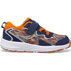 Flash A/C Jr. Sneaker, Navy | Orange, dynamic