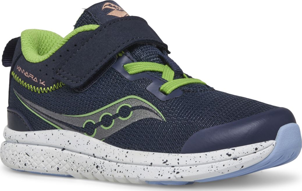 Kinvara 14 A/C Jr. Sneaker, Navy | Green, dynamic 2
