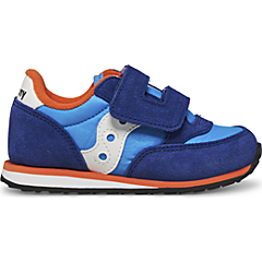 Baby Jazz Hook & Loop Sneaker, Blue | Orange, dynamic