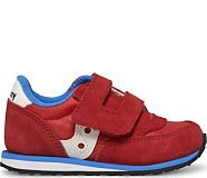 Baby Jazz Hook & Loop Sneaker, Red | Blue, dynamic