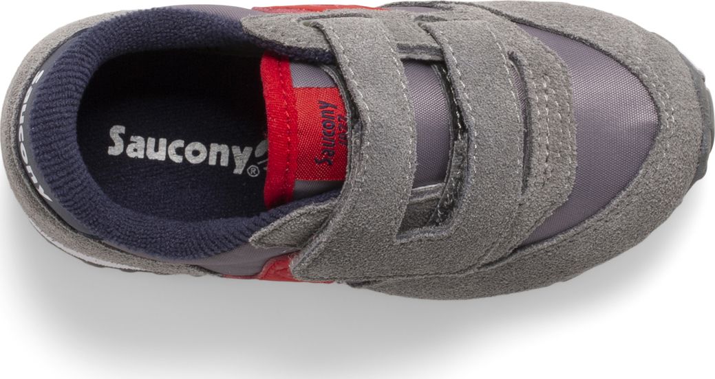 Baby Jazz Hook & Loop Sneaker, Grey/Navy/Red, dynamic 4