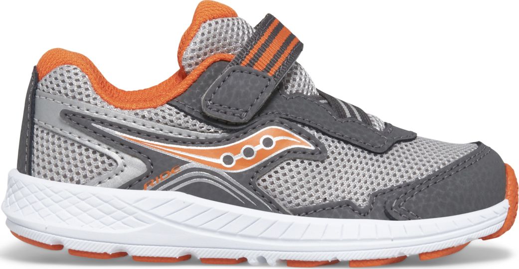 Ride 10 Jr. Sneaker, Grey | Orange, dynamic 1