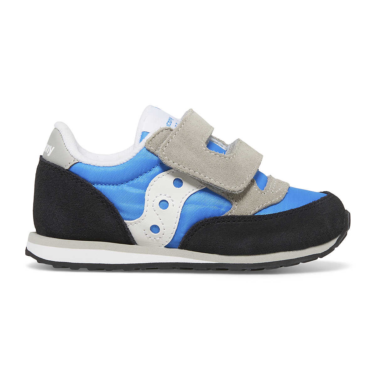 Baby Jazz Hook & Loop Sneaker, Blue | Black | Grey, dynamic 1