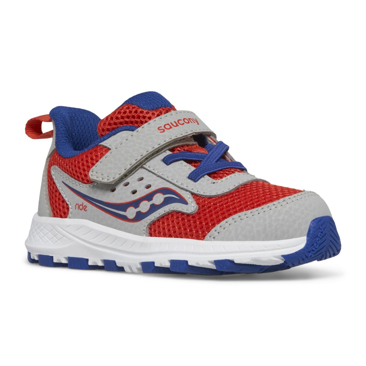 Ride Jr. Sneaker, Grey | Navy | Red, dynamic 2