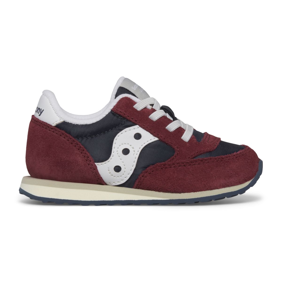 Jazz Jr Sneaker, Maroon/Navy/Grey, dynamic