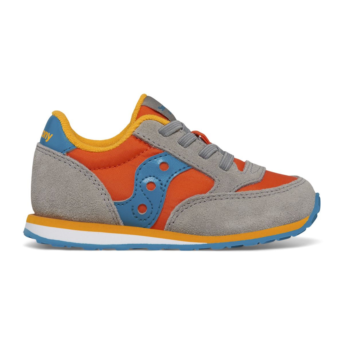 Jazz Jr Sneaker, Grey/Orange/Blue, dynamic