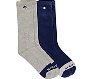 Cotton Crew 2-Pack Sock, Grey Marled Assorted, dynamic