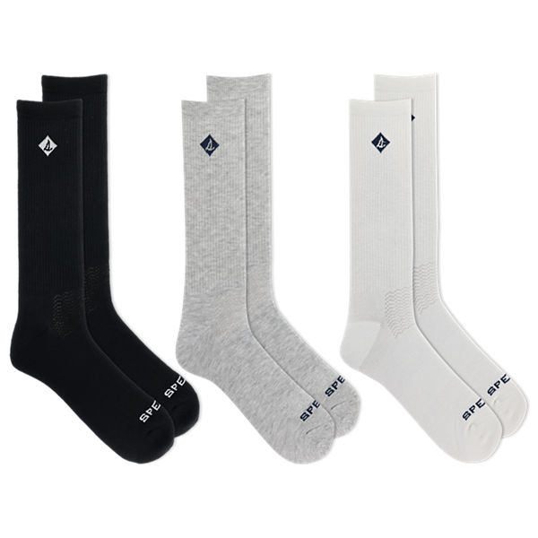 Comfort Sneaker Crew Sock 3-Pack, Assorted, dynamic