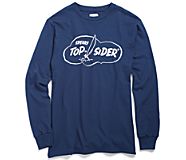 Made in the USA Cloud Long Sleeve T-Shirt, Navy, dynamic