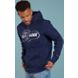 Made in USA Cloud Cotton Hoodie, Navy, dynamic 2