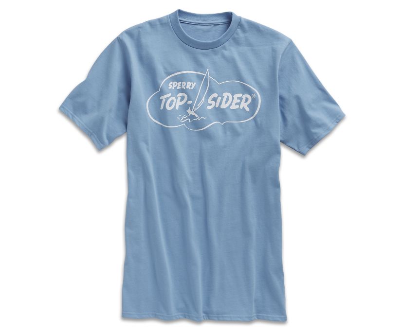 Made in USA Cloud Cotton T-Shirt, College Blue, dynamic 1