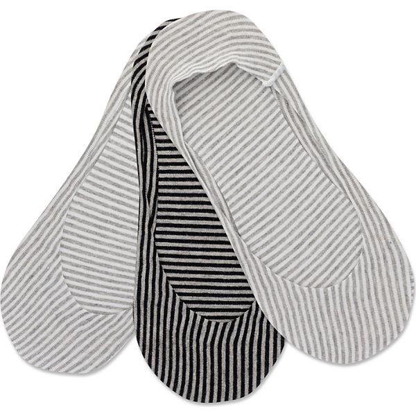 Loafer Stripe 3-Pack Liner, Grey/Black Assorted, dynamic