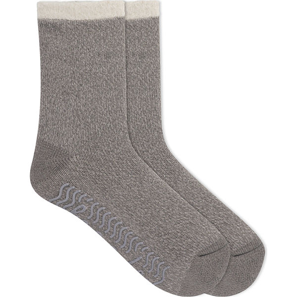 Cable Knit Cabin Cozy Sock, Grey Heather, dynamic