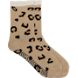 Leopard Cabin Cozy Sock, Tan, dynamic