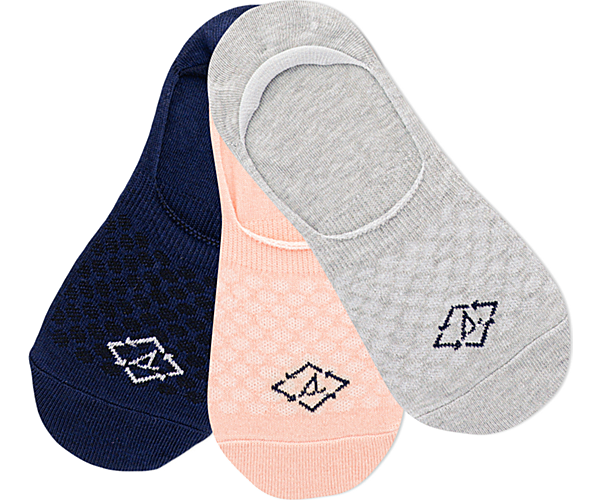 SeaCycled™ Mesh Sneaker 3-Pack Sock, White, dynamic