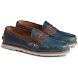 Gold Cup Handcrafted in Maine Penny Loafer, Navy/Brown, dynamic