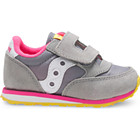 Baby Jazz Hook & Loop Sneaker, Grey / Pink, dynamic 1