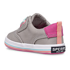 Spinnaker Crib Junior Washable Sneaker, Grey Stripe, dynamic 4