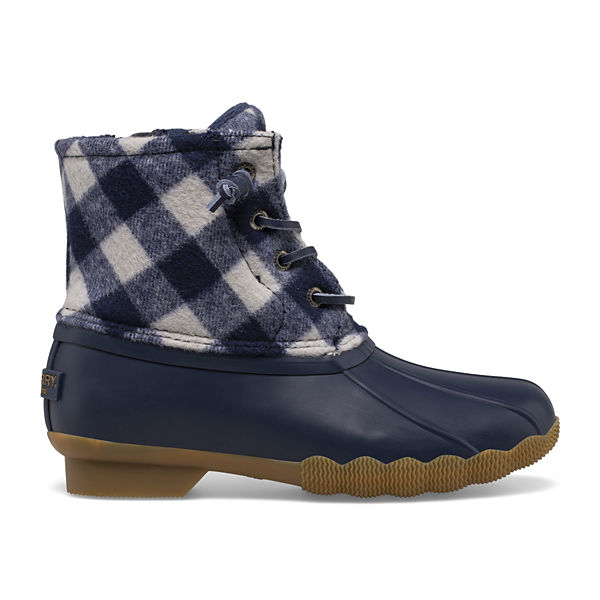 Saltwater Duck Boot, Navy Plaid, dynamic