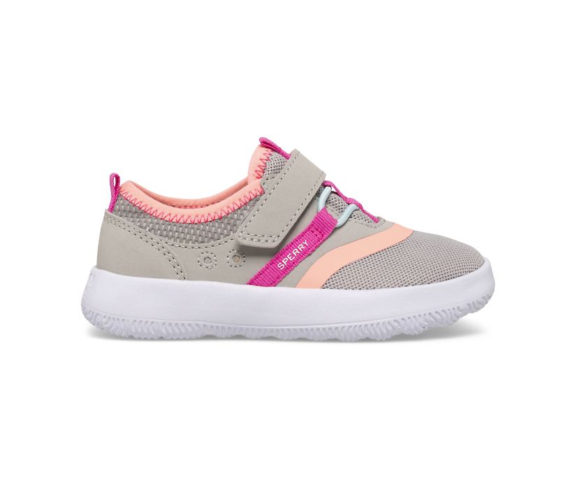 Coastal Break Junior Sneaker, Grey/Pink, dynamic 1