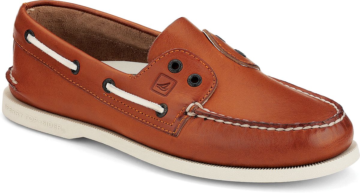 leather slip on boat shoes