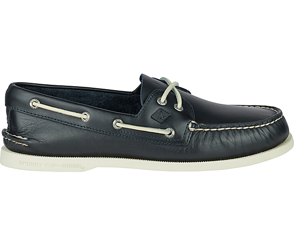 Authentic Original™ Leather Boat Shoe, Navy, dynamic