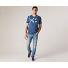 Birds Print Pocket T-Shirt, Ensign Blue, dynamic 6