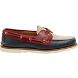 Gold Cup Handcrafted in Maine Authentic Original Tri-Tone Boat Shoe, Navy/Red/Ivory, dynamic