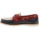 Gold Cup Handcrafted in Maine Authentic Original Tri-Tone Boat Shoe, Navy/Red/Ivory, dynamic