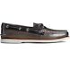 Gold Cup Authentic Original 2-Eye Burnished Leather Boat Shoe, Grey/Navy, dynamic