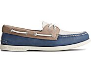 Authentic Original PLUSHWAVE Tri-Tone Boat Shoe, Navy Multi, dynamic