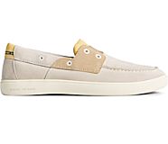 Outer Banks 2-Eye Suede Boat Shoe, Light Grey, dynamic