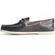 Authentic Original Cross Lace Washed Stripe Boat Shoe, Navy, dynamic