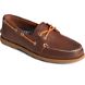 Authentic Original Cross Lace Washed Stripe Boat Shoe, Brown, dynamic