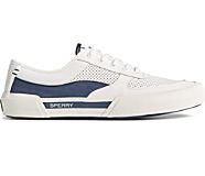 Soletide Retro Sneaker, White/Navy, dynamic