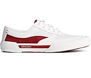 Soletide Retro Sneaker, White/Red, dynamic