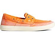 Outer Banks 2-Eye Twill Boat Shoe, Orange, dynamic